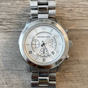Michael Kors Silver Oversized Runway Watch